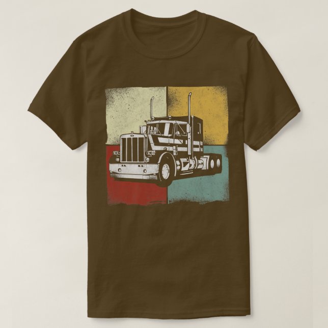 Trucker Truck Driver Retro Vintage  T-Shirt (Design Front)