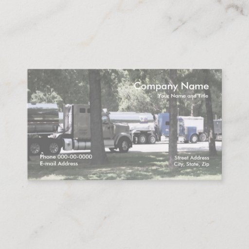 Customizable Trucker Trucking Business Card