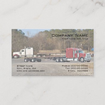 Trucker Trucking Business Card by BusinessCardsCards at Zazzle