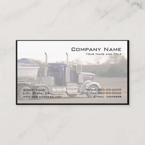 Trucker Trucking Business Card