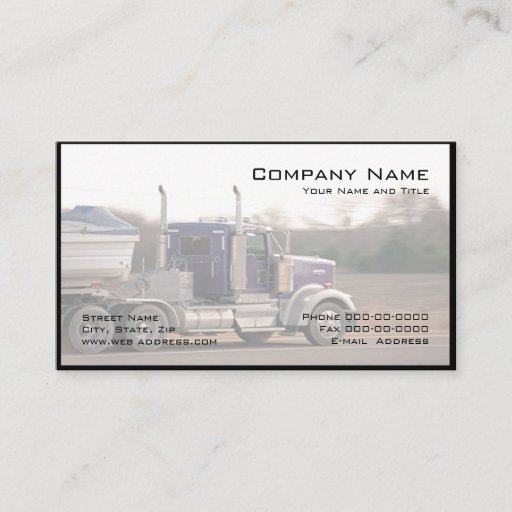 Customizable Trucker Trucking Business Card