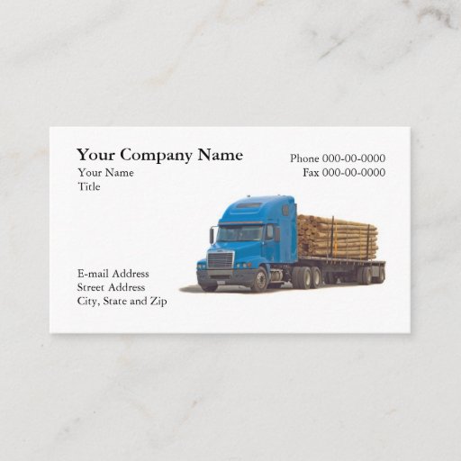 Customizable Trucker Trucking Business Card