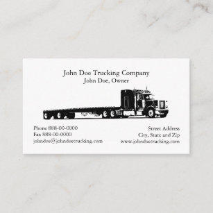 Semi Truck Business Cards Zazzle Trucker Trucking Business Card