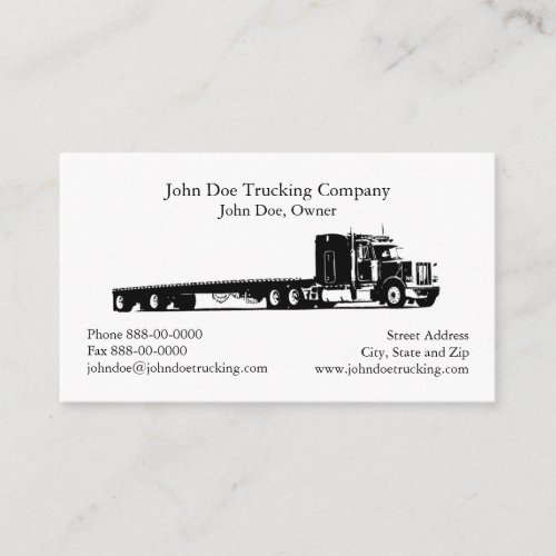 Trucker Trucking Business Card