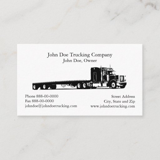 Customizable Trucker Trucking Business Card