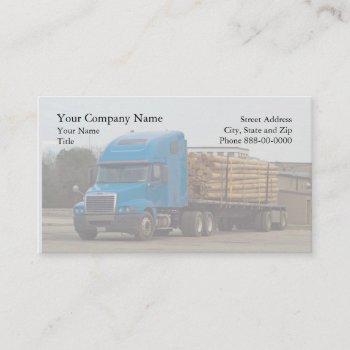 Trucker Trucking Business Card by BusinessCardsCards at Zazzle