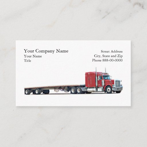 Customizable Trucker Trucking Business Card
