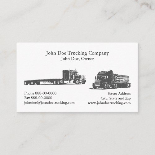 Trucker Trucking Business Card
