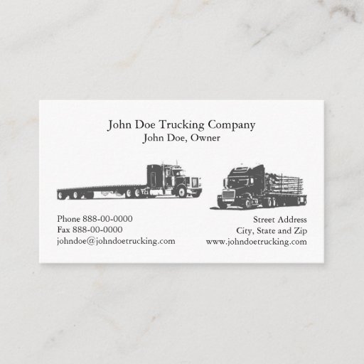 Customizable Trucker Trucking Business Card