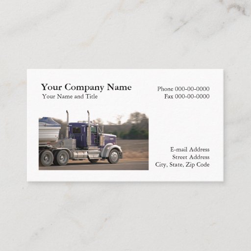 Customizable Trucker Trucking Business Card