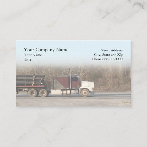 Customizable Trucker Trucking Business Card