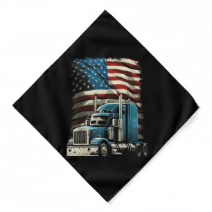 Trucker US American Flag For Patriotic Truck Drive Bandana