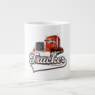 Trucker vintage logo giant coffee mug