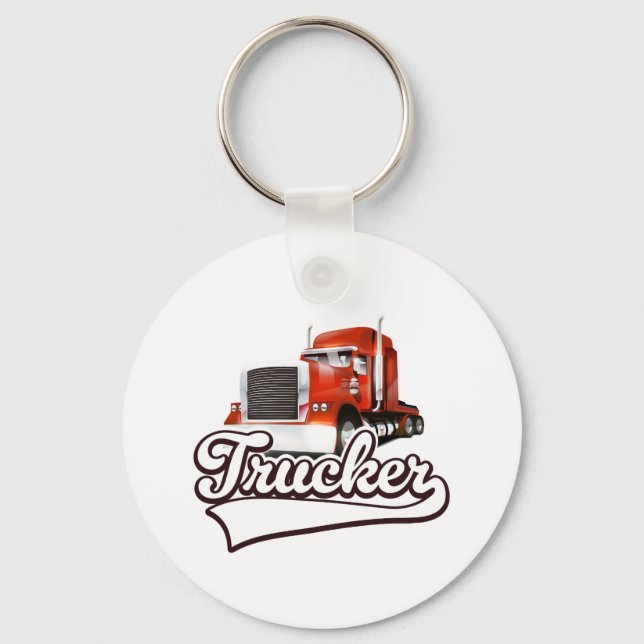 Trucker vintage logo keychain (Front)