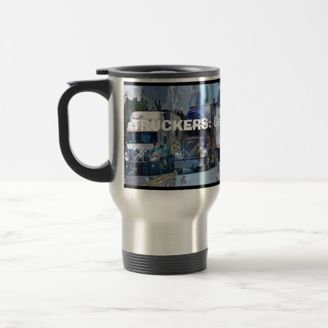 TRUCKERS BIG RIG TRUCK STOP COFFEE MUGS (Left)