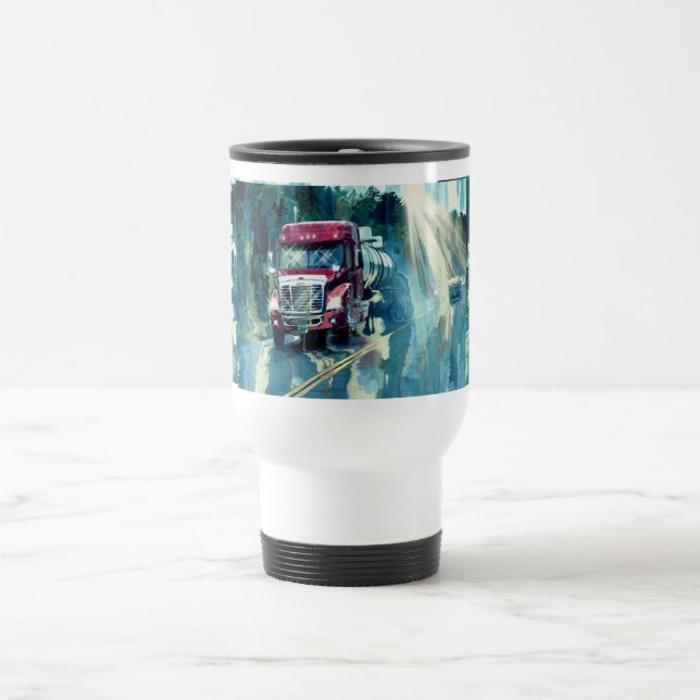 TRUCKERS BIG RIG TRUCK STOP DRINKING MUGS (Center)
