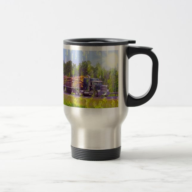 TRUCKERS BIG RIG TRUCK STOP DRINKING MUGS (Right)