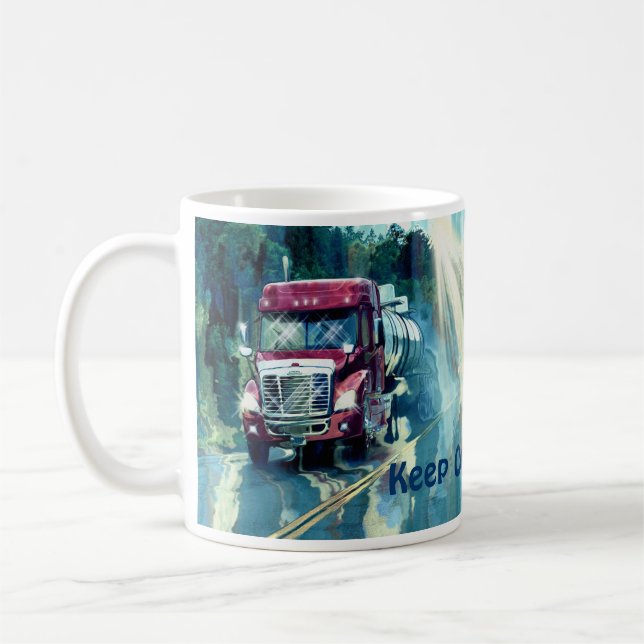 TRUCKERS BIG RIG TRUCK STOP DRINKING MUGS (Left)