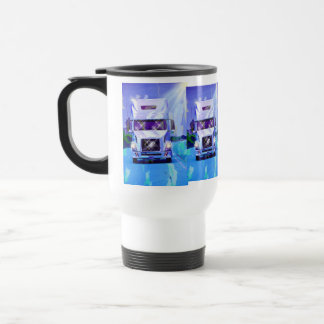TRUCKERS BIG RIG TRUCK STOP TRAVEL MUGS