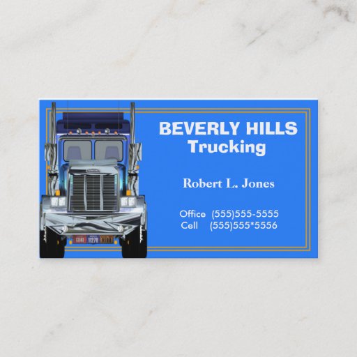 Customizable Truckers Business Card