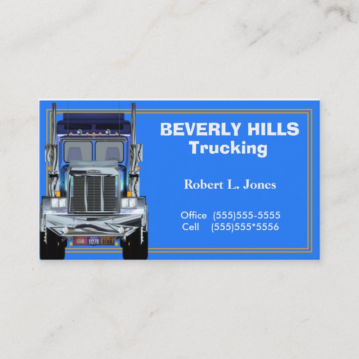 Truckers Business Card | Zazzle