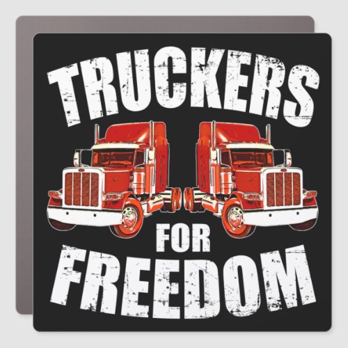 Truckers for freedom convoy 2022 trucker car magnet