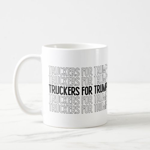 Truckers For Trump Patriotic Stacked Coffee Mug