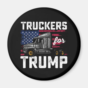 Truckers For Trump Presidential Election Vintage Magnet
