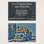 Truckers Freight Company Logging Truck Biz Card (Front & Back)
