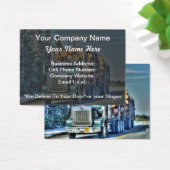 Truckers Freight Company Logging Truck Biz Card (Desk)
