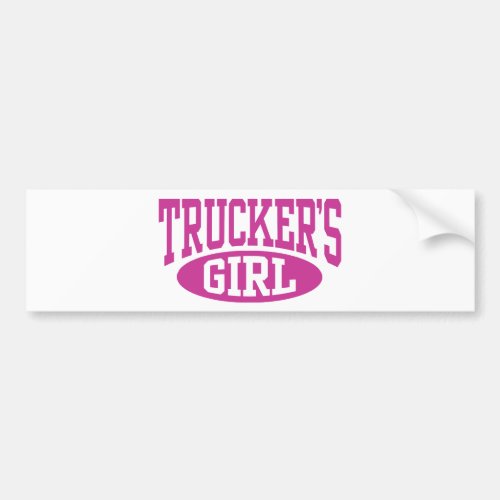 Truckers Girl Bumper Sticker