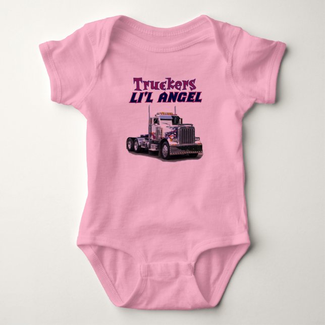 Truckers L'il Angel Baby Bodysuit (Front)