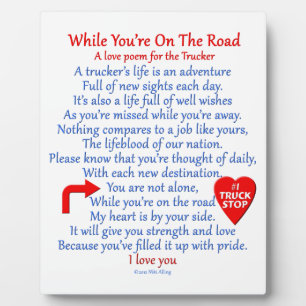 Trucker's Love Poem Plaque