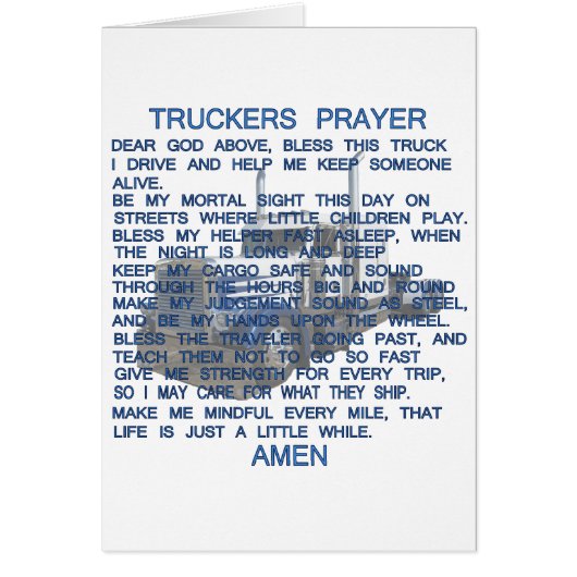 Truckers Prayer Cards (Front)