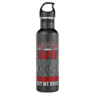 Truckers Prayer Gift for a Truck Driver Prayer Stainless Steel Water Bottle