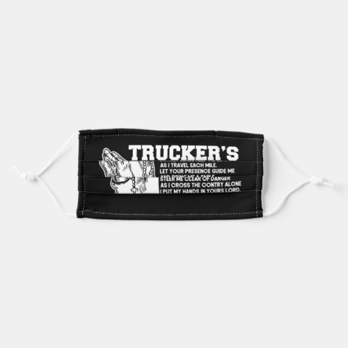 Truckers Prayer Truck Driver Adult Cloth Face Mask