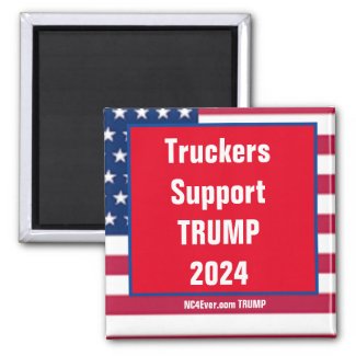 Truckers Support TRUMP 2024 magnet