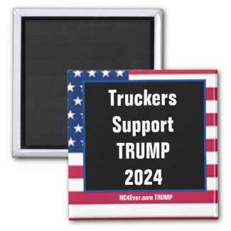 Truckers Support TRUMP 2024 magnet