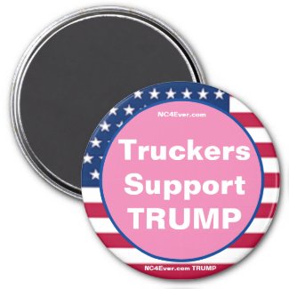 Truckers Support TRUMP Patriotic magnet