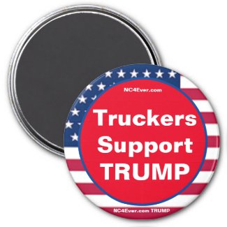Truckers Support TRUMP Patriotic magnet
