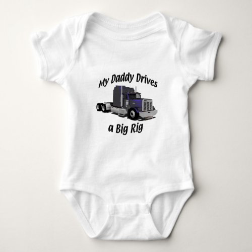Truckers _ Teamsters _ Maroon Big Rig _ Dad Baby Bodysuit