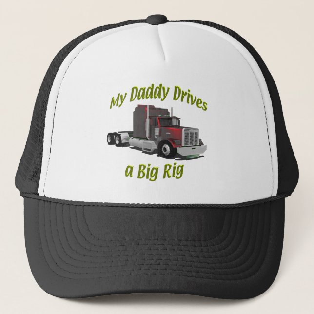 Truckers - Teamsters - Maroon Big Rig - Dad Trucker Hat (Front)