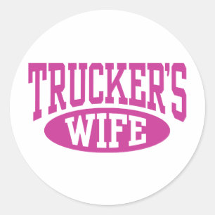 Trucker's Wife Classic Round Sticker