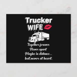 Truckers Wife Love Truck Driver Truckers Gift Idea Postcard