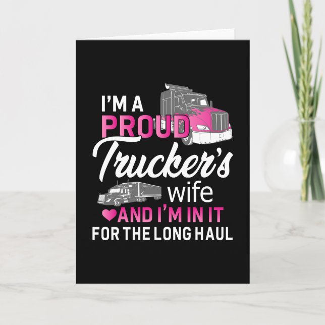 Truckers Wife Truck Driver Truckers Girl Gift Idea Card (Front)