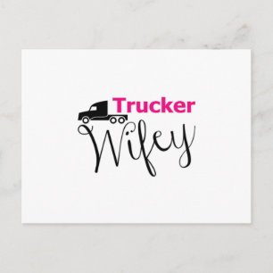 Truckers Wife Truck Driver Truckers Love Girl Gift Postcard