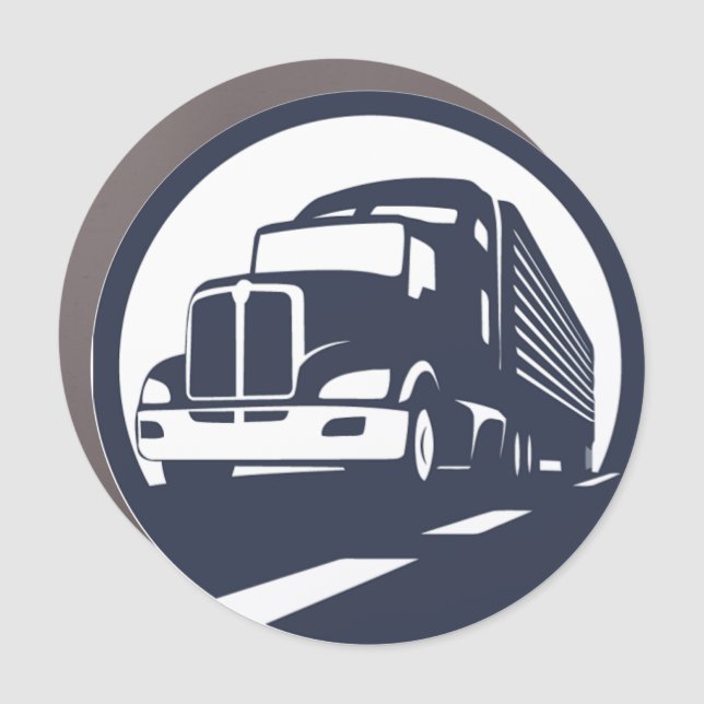 TruckerSucker - circle  magnet - medium - 5" x 5" (Front)