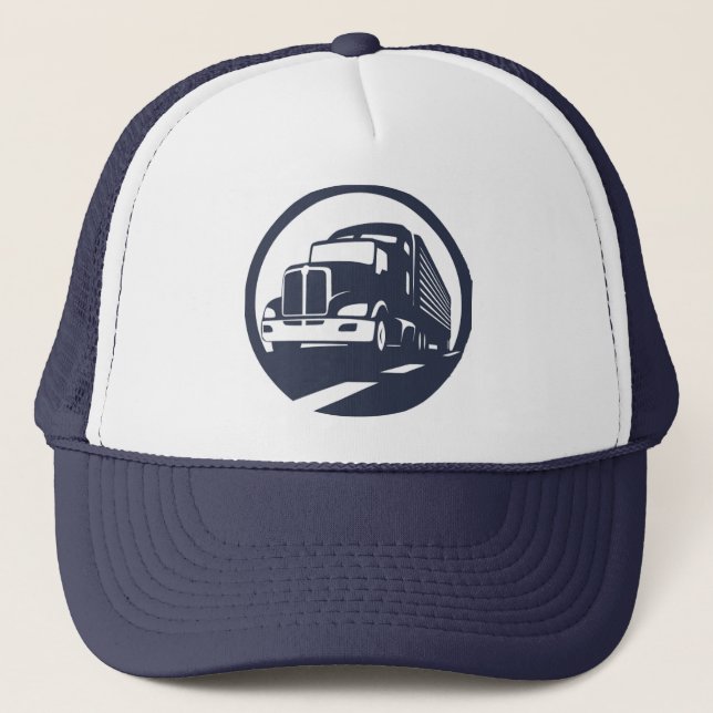 TruckerSucker - graphic icon - trucker hat - blue (Front)