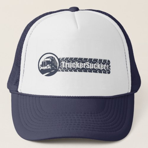 TruckerSucker tire tread icon _ trucker hat _ blue
