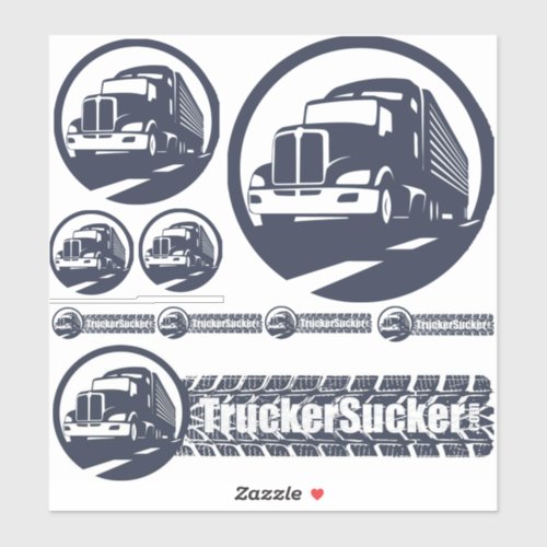 TruckerSucker _ You Cut Vinyl Bumper Sticker Sheet